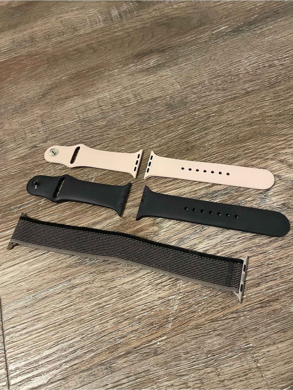 Apple Watch Bands - Pink, Black, and Charcoal Nylon